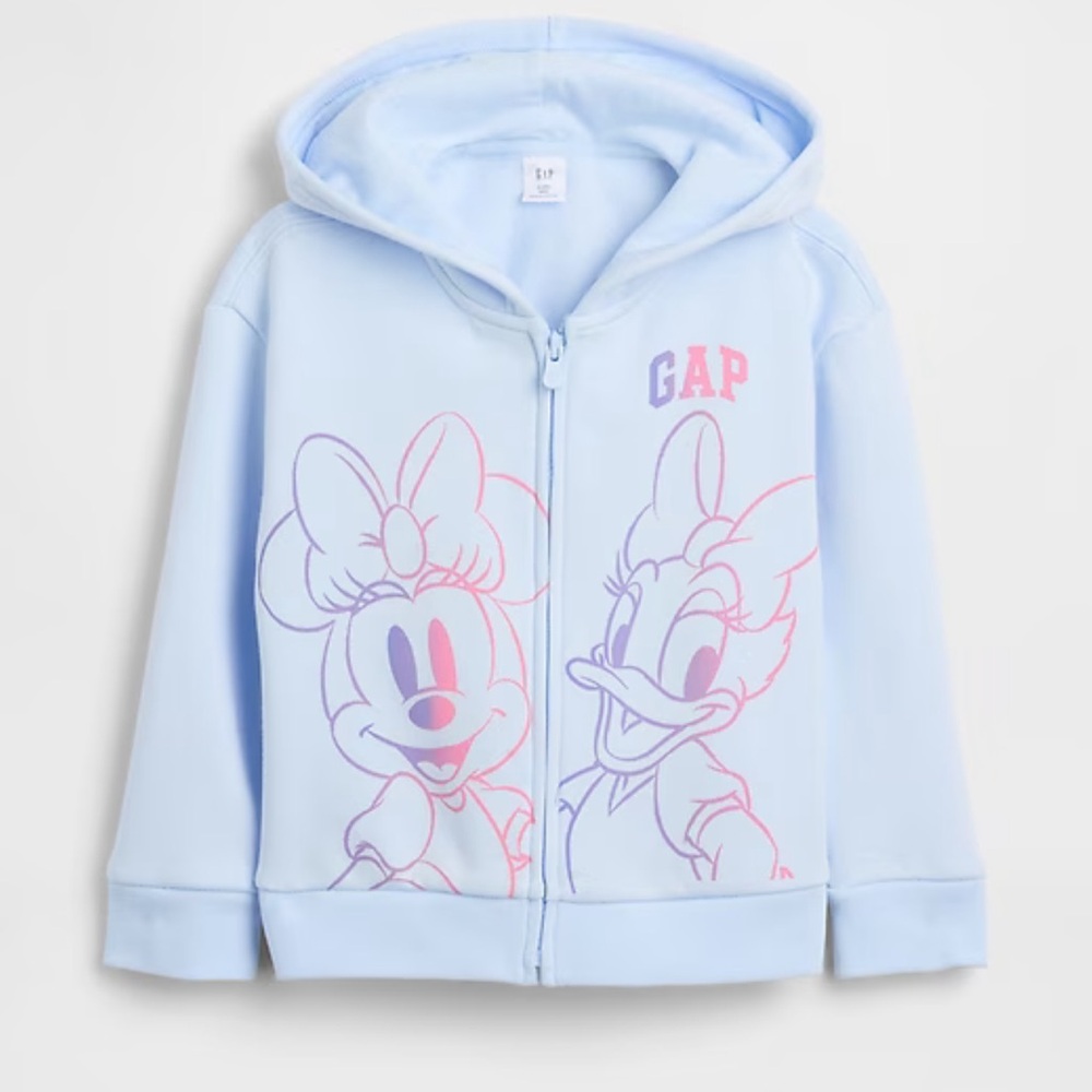 GAP Kids Serene blue minnie mouse daisy hoodie. Size 2T. NWT
